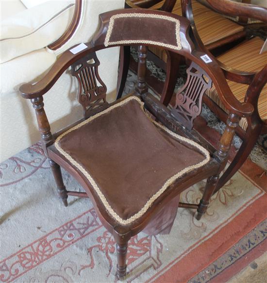 Edwardian corner chair